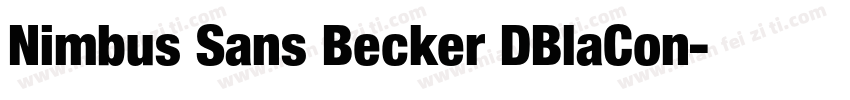 Nimbus Sans Becker DBlaCon字体转换